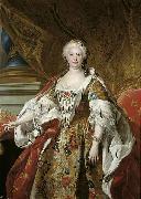 Charles Amedee Philippe Van Loo Official portrait of Queen Isabel de Farnesio Sweden oil painting artist